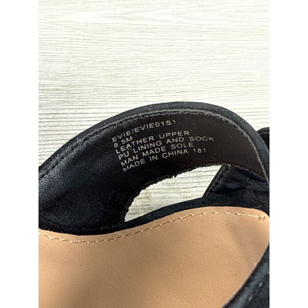 Steve Madden‎ Evie Womens 8.5M Black Suede Crisscross Stiletto Slide Mules - Picture 7 of 8